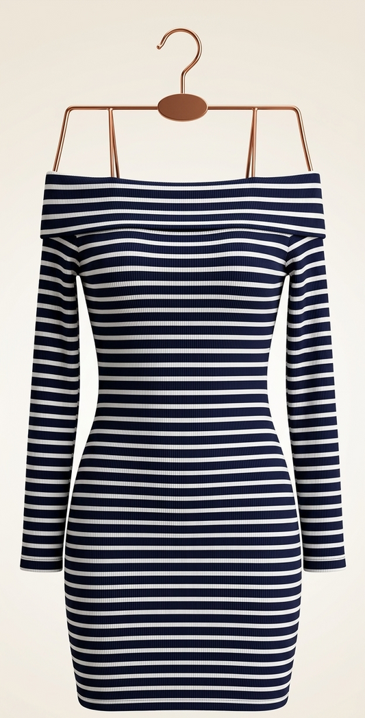 Vestido estampado de rayas