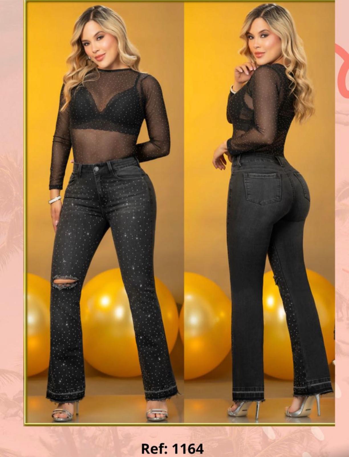 Jeans colombiano con brillo