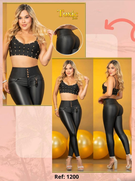 Jeans colombiano estilo cuerina